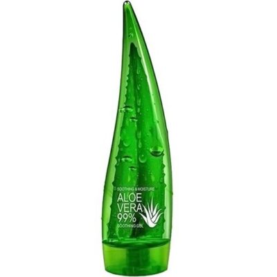 ژل آلوورا 99 درصد هیون داو- در بطری سبز به شکل برگ آلوئه‌ ورا، محصول مرطوب‌کننده و التیام‌بخش پوست