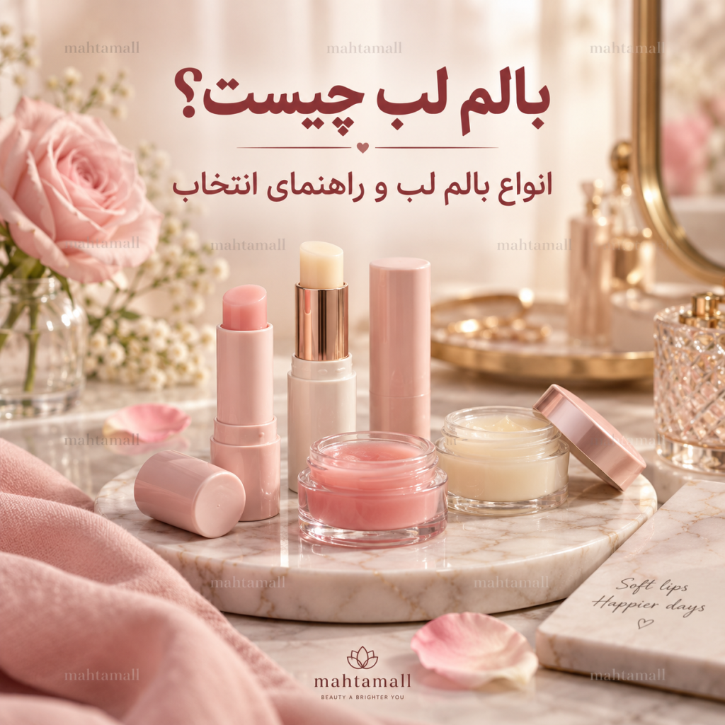 انواع بالم لب رنگی و بی‌رنگ برای مراقبت و حفظ رطوبت لب